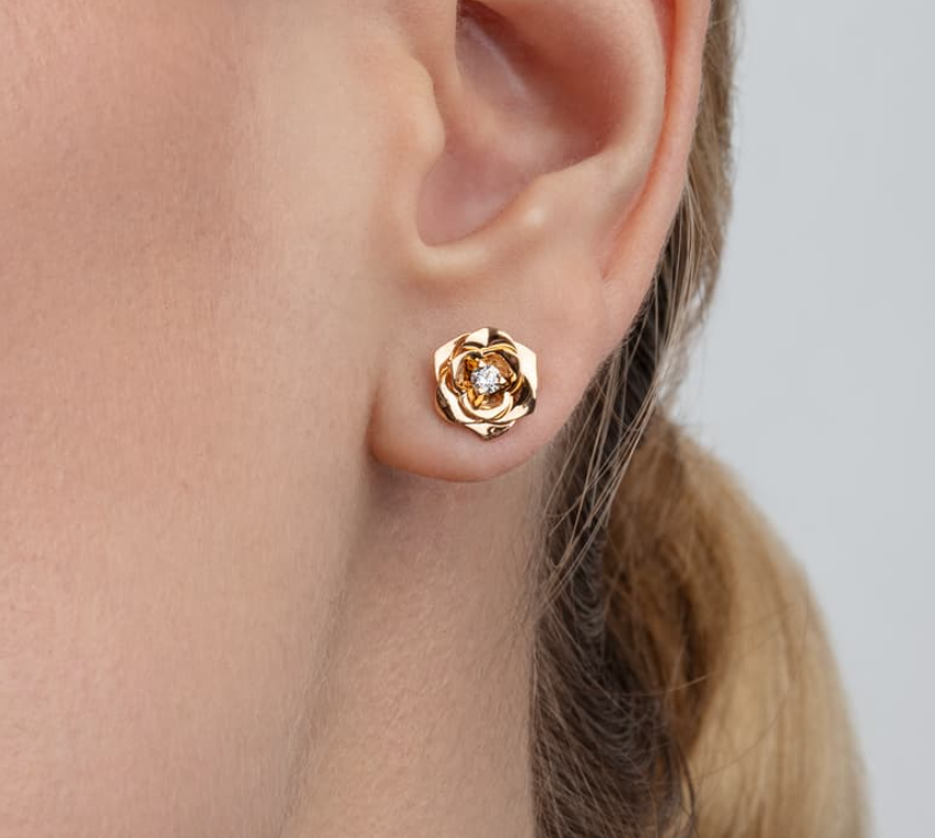 Piaget rose earrings
